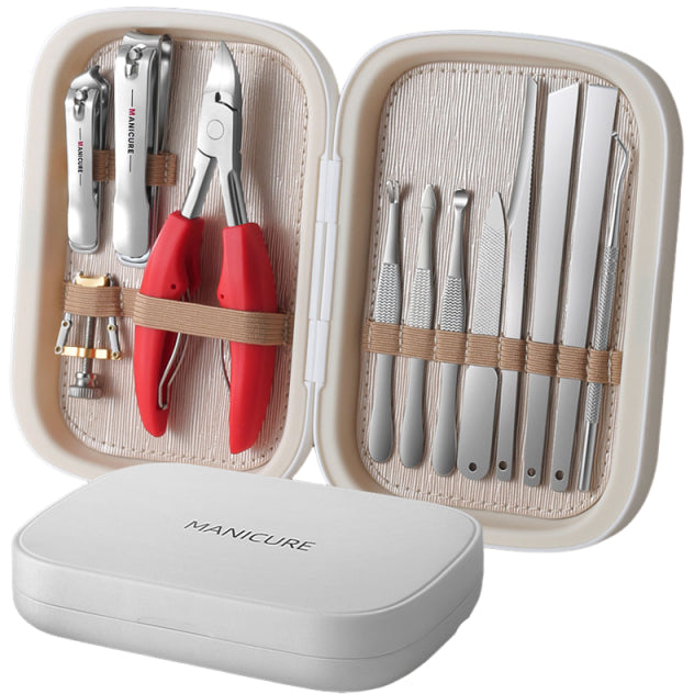 Manicure Set Pedicure Kits Stainless Steel Nail Clipper Personal Care Tools With Plastic Case