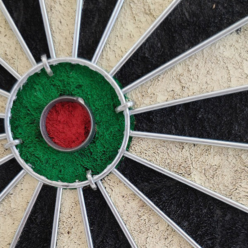 18 Inch Natural Sisal Dartboard Set With 6 Steel-tip Darts - By Boat