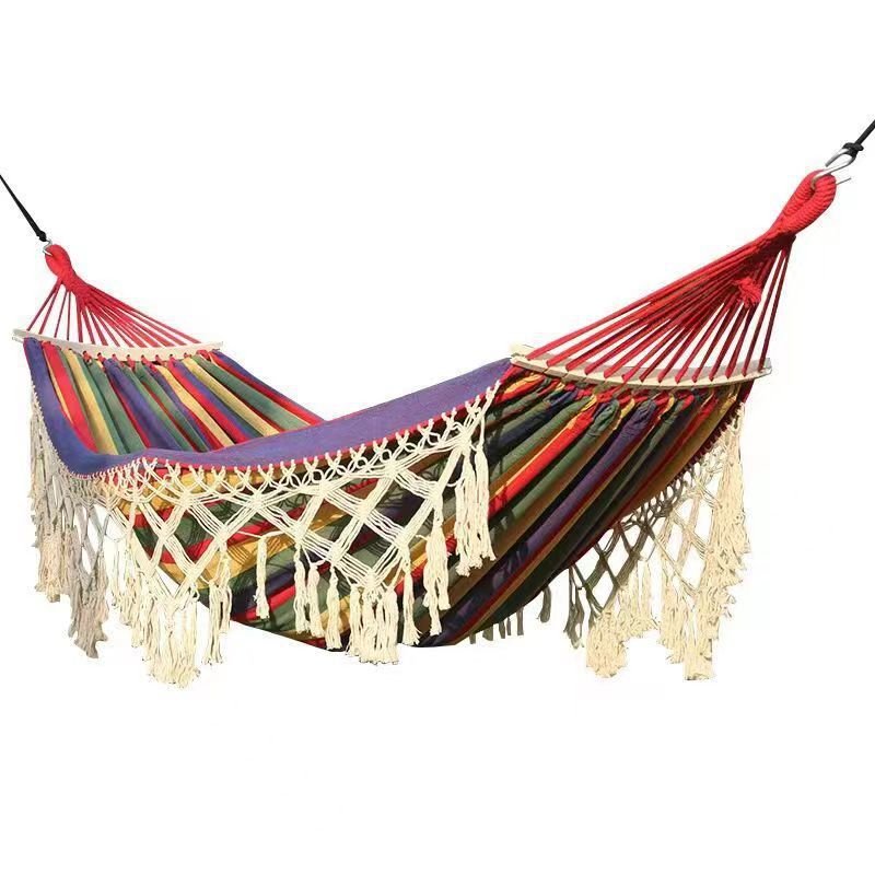Backyard Hammock With Tassels - Yorkn Inc✅