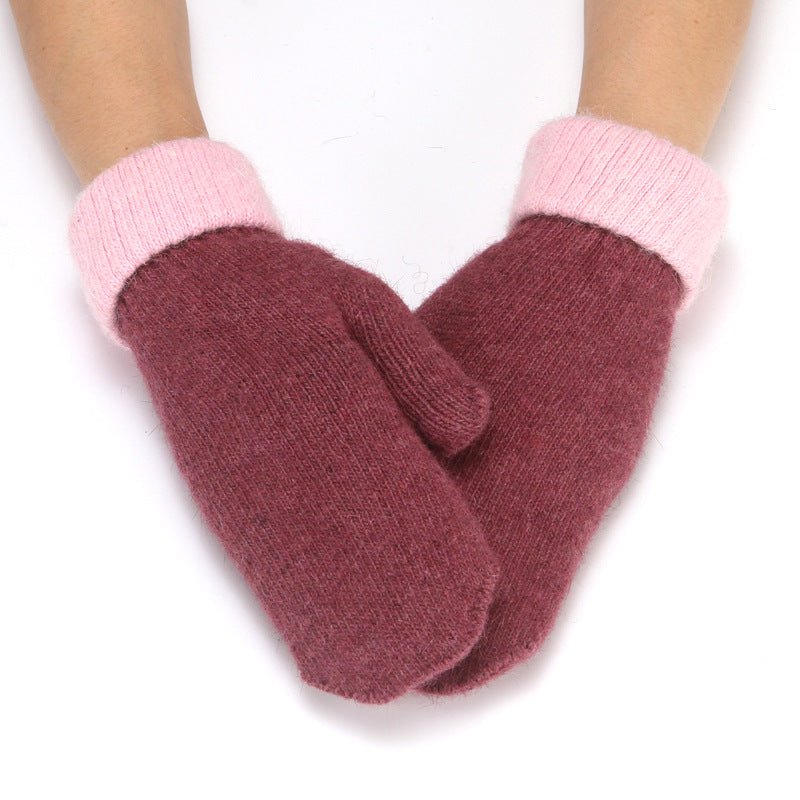 Bicolor Knitted Mitten - Yorkn Inc✅