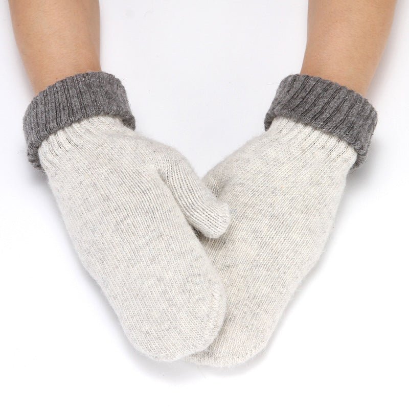 Bicolor Knitted Mitten - Yorkn Inc✅