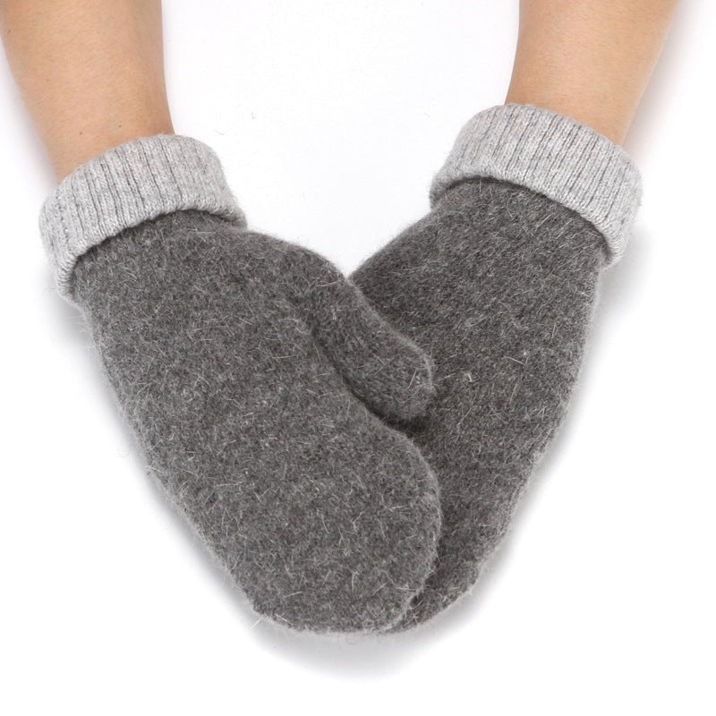 Bicolor Knitted Mitten - Yorkn Inc✅