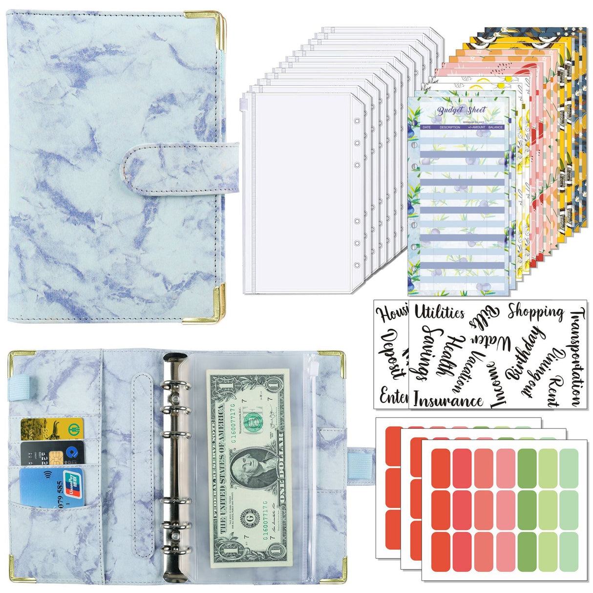 Budget Binder With Zipper Envelope - Yorkn Inc✅