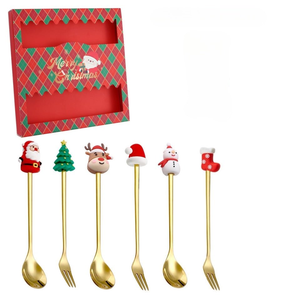 Christmas Spoon And Fork Set - Yorkn Inc✅