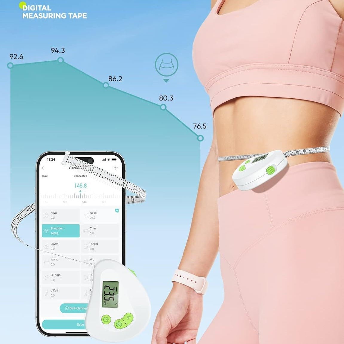 Digital Body Measurement Tape - Yorkn Inc✅