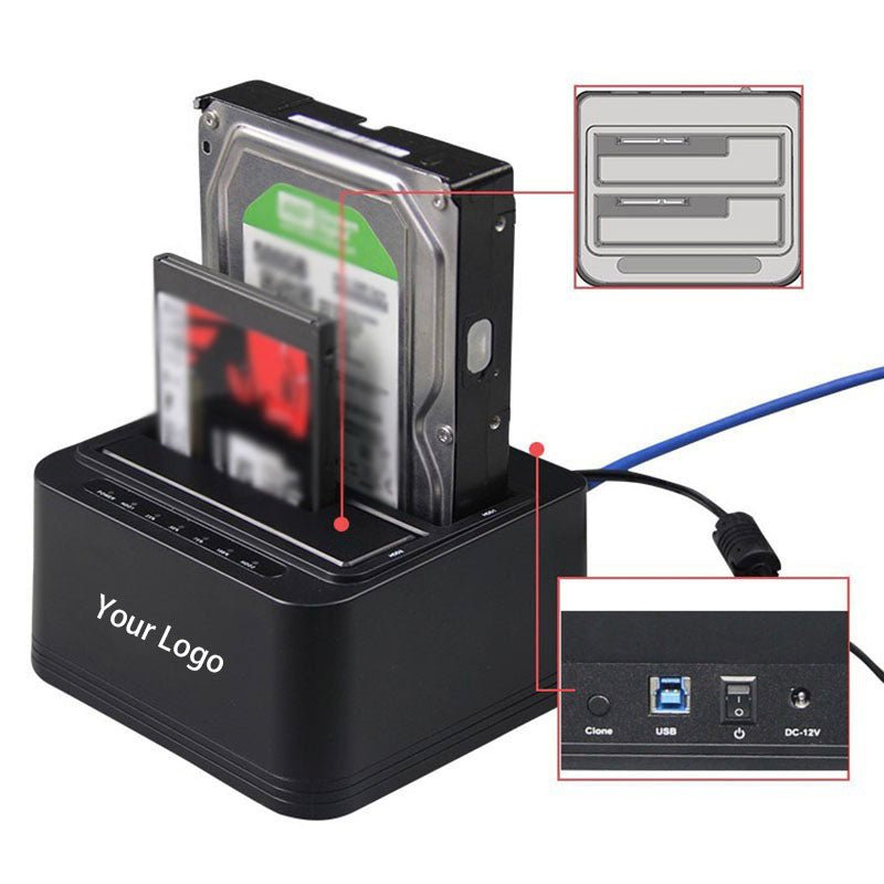 Dual Bay Hard Drive Docking Station - Yorkn Inc✅