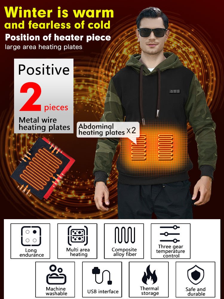 Heated Hooded Sweatshirt - Yorkn Inc✅