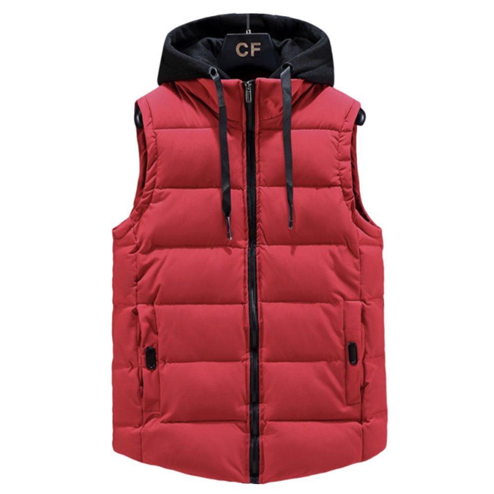 Hooded Sleeveless Quilted Vest - Yorkn Inc✅