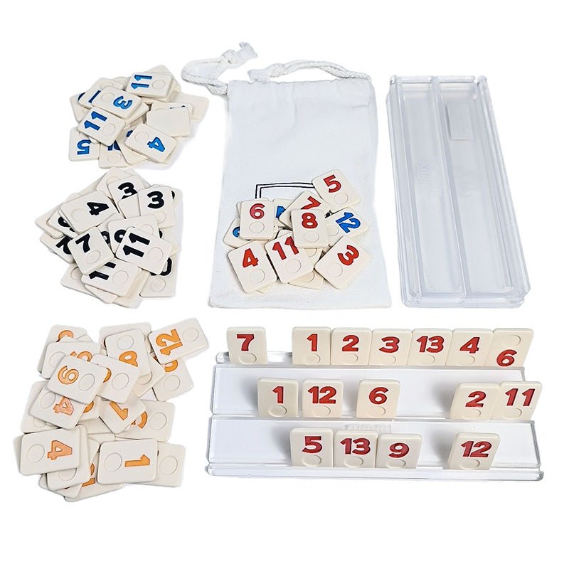 Israeli Mahjong Set With Pu Leather Drawstring Pouch - Yorkn Inc✅