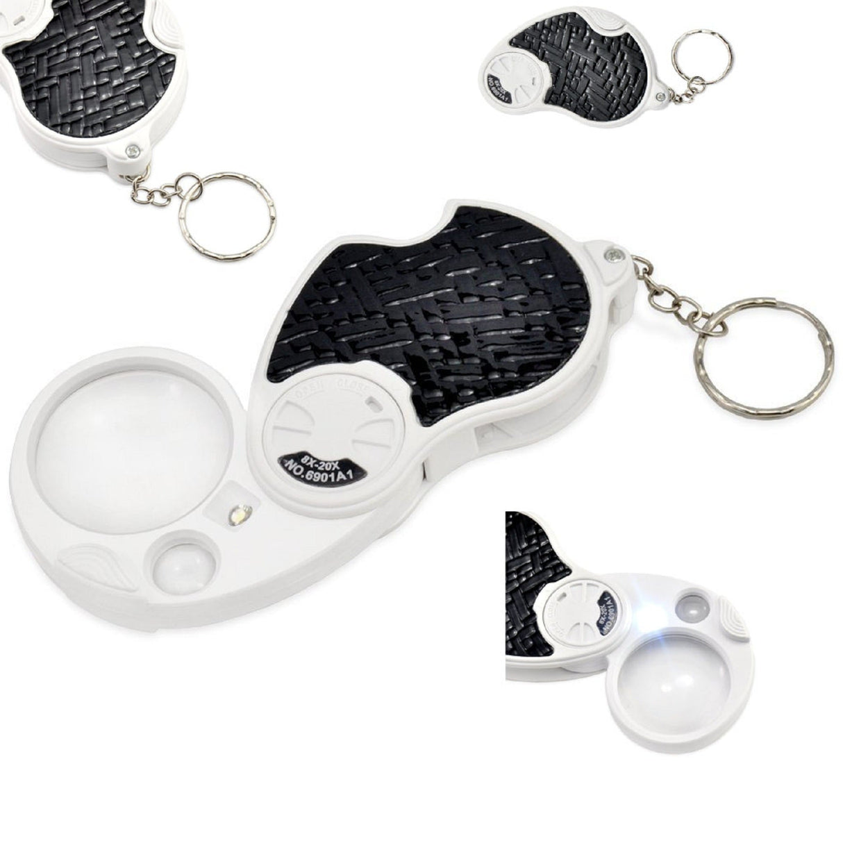 Key Chain With Folding Pocket Magnifier - Yorkn Inc✅