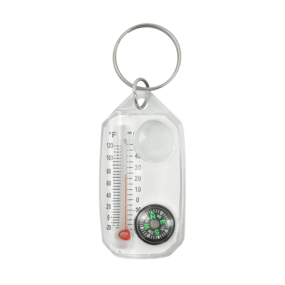 Keychain Compass/thermometer Magnifier - Yorkn Inc✅