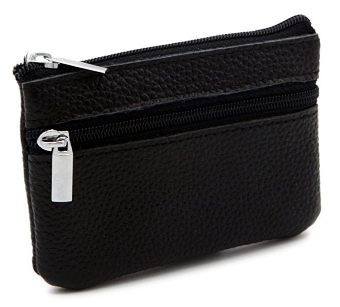 Leather Zippered Mini Coin Purse - Yorkn Inc✅