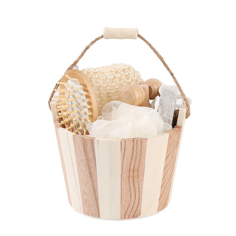 Portable Wooden Bucket Complete Spa Bath Set - Yorkn Inc✅