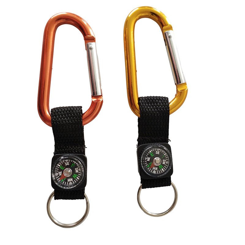 Premium Aluminum Alloy Carabiner With Oil - free Compass And Woven Strap - Yorkn Inc✅
