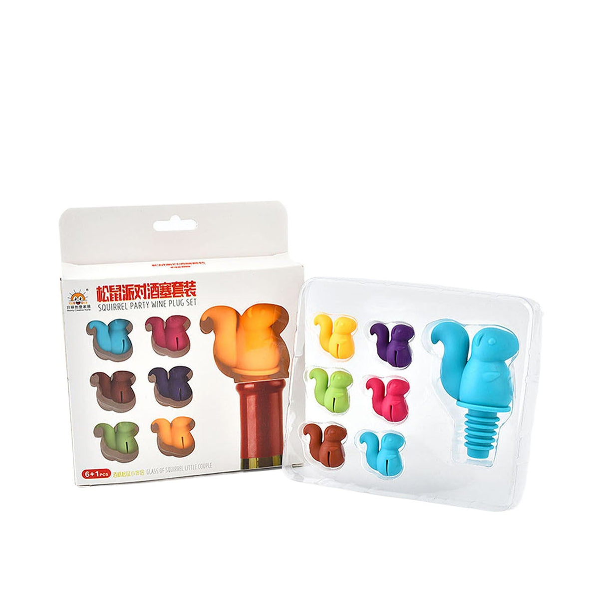 Squirrel Shaped Wine Stopper Set - Yorkn Inc✅