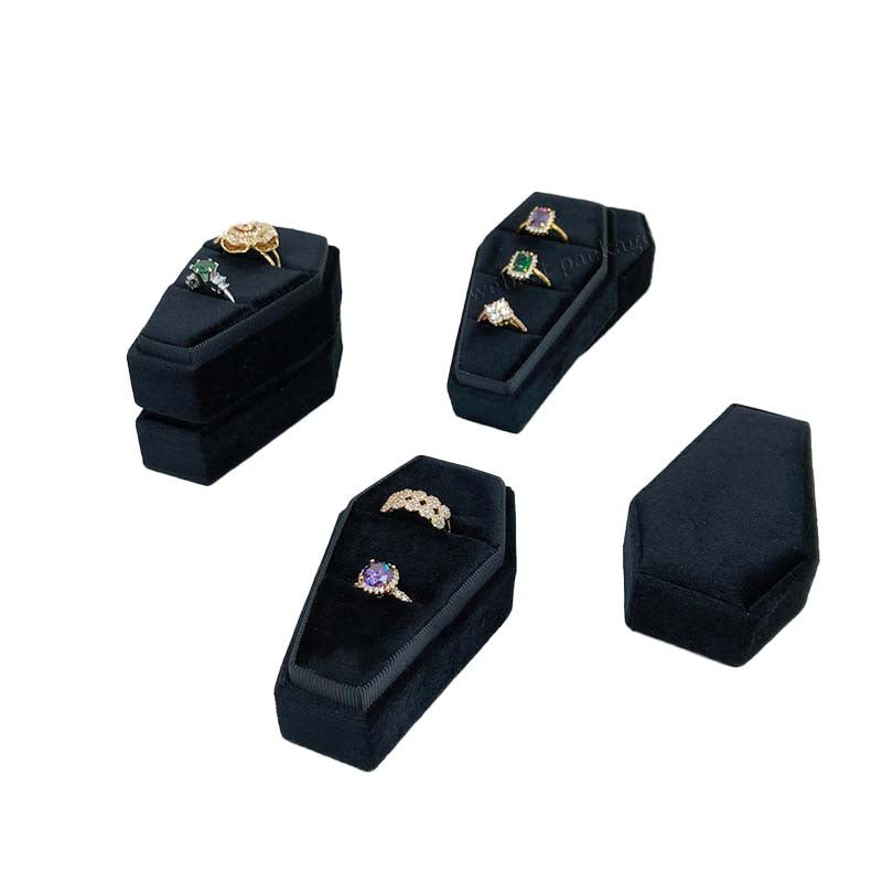 Velvet Coffin Ring Box Case Holder - Yorkn Inc✅