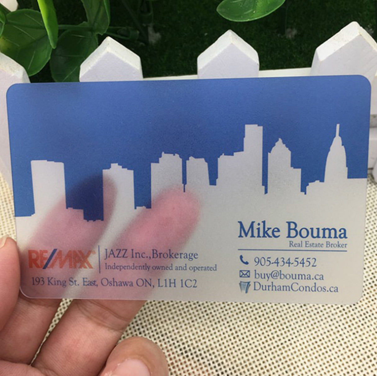 Carte de visite en PVC 