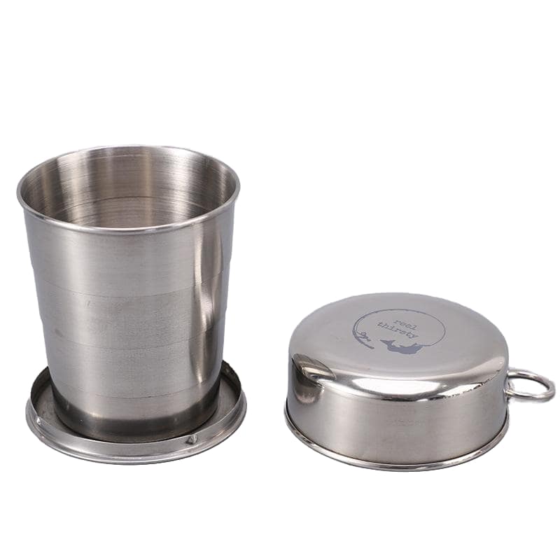 Verre à liqueur pliable en acier inoxydable de 75 ml 