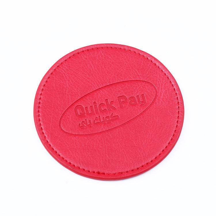 Round Pu Coaster