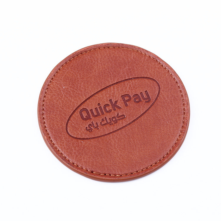 Round Pu Coaster