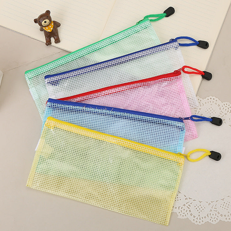 Pochette transparente à fermeture éclair B5 