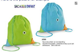 Sac à cordon non tissé 
