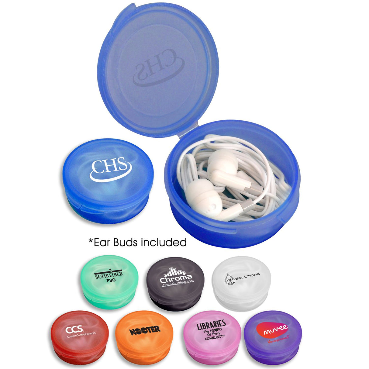 Étui rond pour écouteurs 