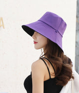 Chapeau bob réversible unisexe à large bord 