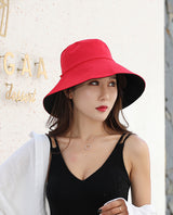 Chapeau bob réversible unisexe à large bord 