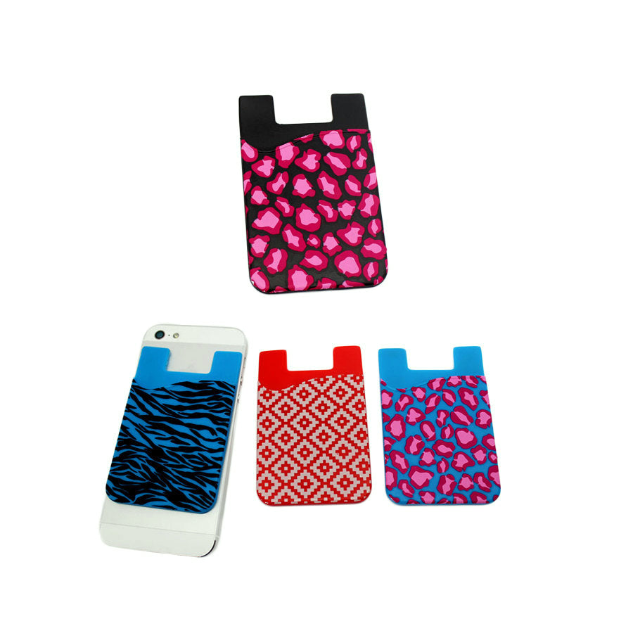 Pochette de téléphone en silicone adhésive couleur 