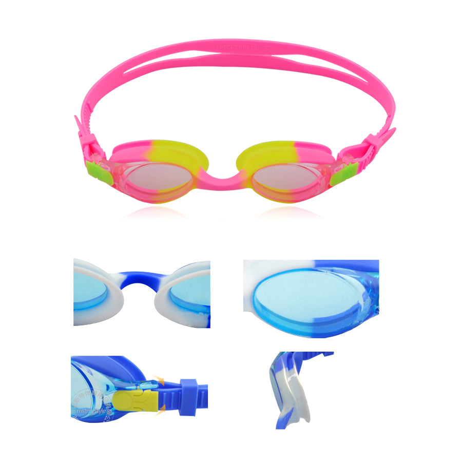 Tie Dye Color Children Swim Goggle