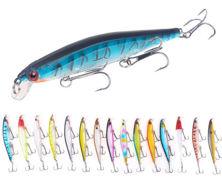 Leurre de pêche en plastique avec hameçon de 11,5 cm de long 