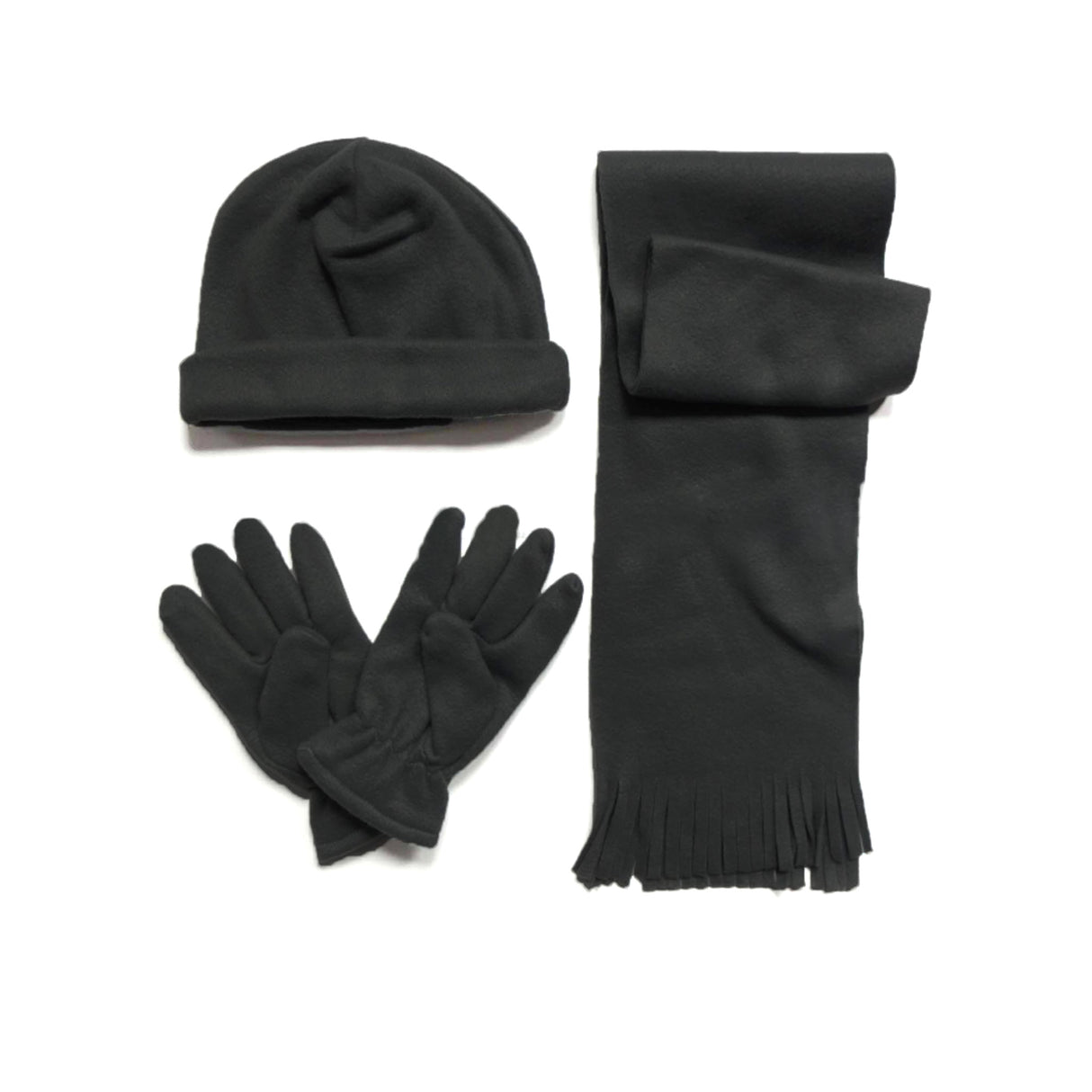 Ensemble bonnet, écharpe et gants d'hiver 3 pièces 