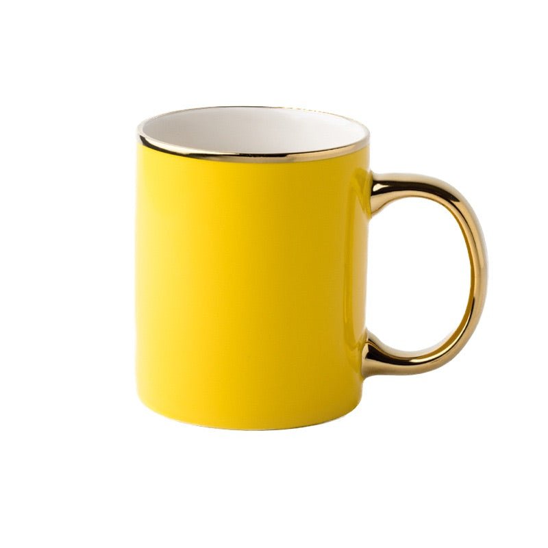 12oz Ceramic Gold Rimmed Mug - Yorkn Inc✅