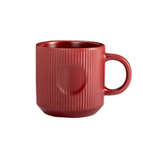12oz Elegant Striped Ceramic Coffee Mug - Yorkn Inc✅