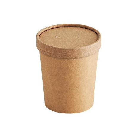 12oz Paper Soup Container With Lid - Yorkn Inc✅