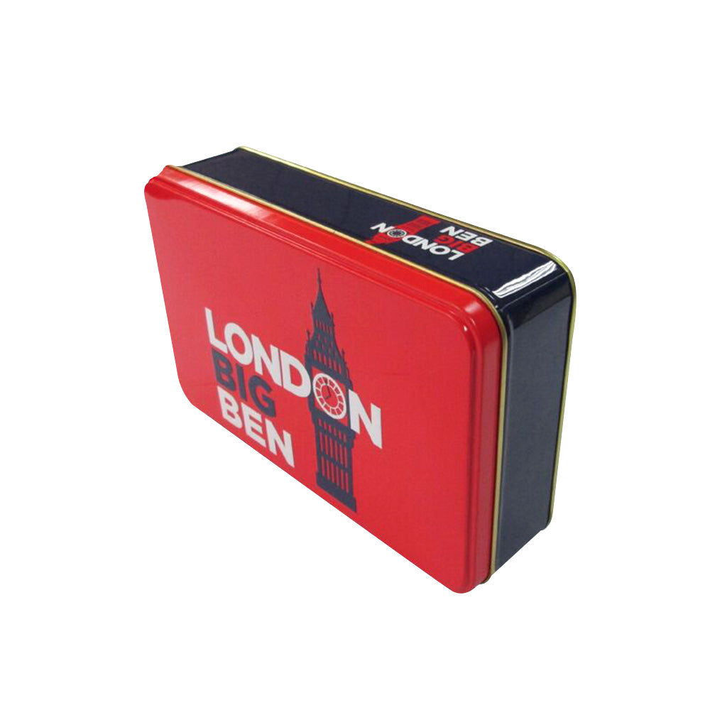 Coffret cadeau de bonbons carré en fer blanc - Par bateau 