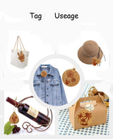 Animal Leaf House Shaped Wooden Tag