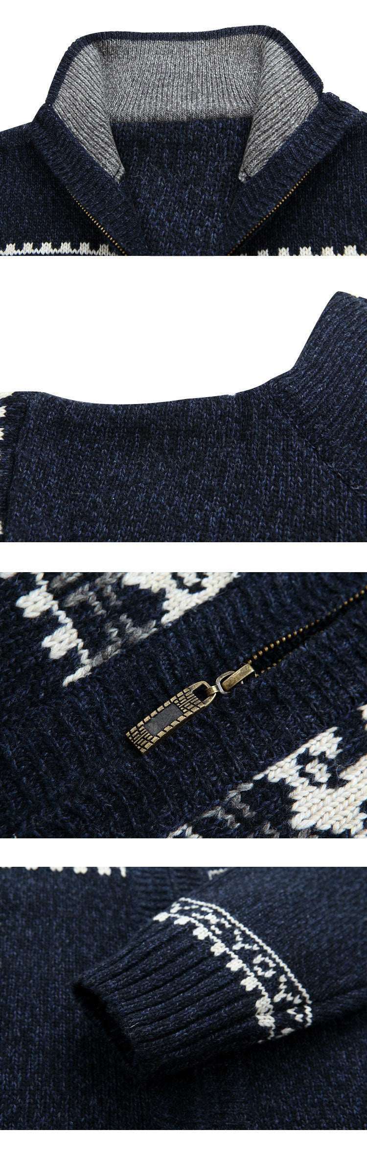 Pull zippé pour homme 