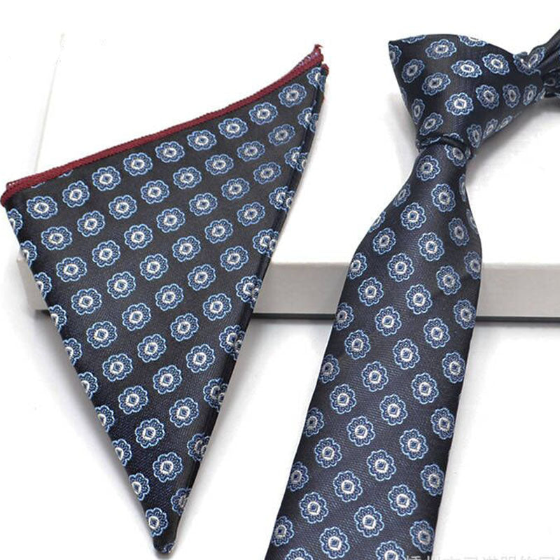 Men Necktie And Pocket Square Set