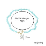 Collier en pierre naturelle et perles 