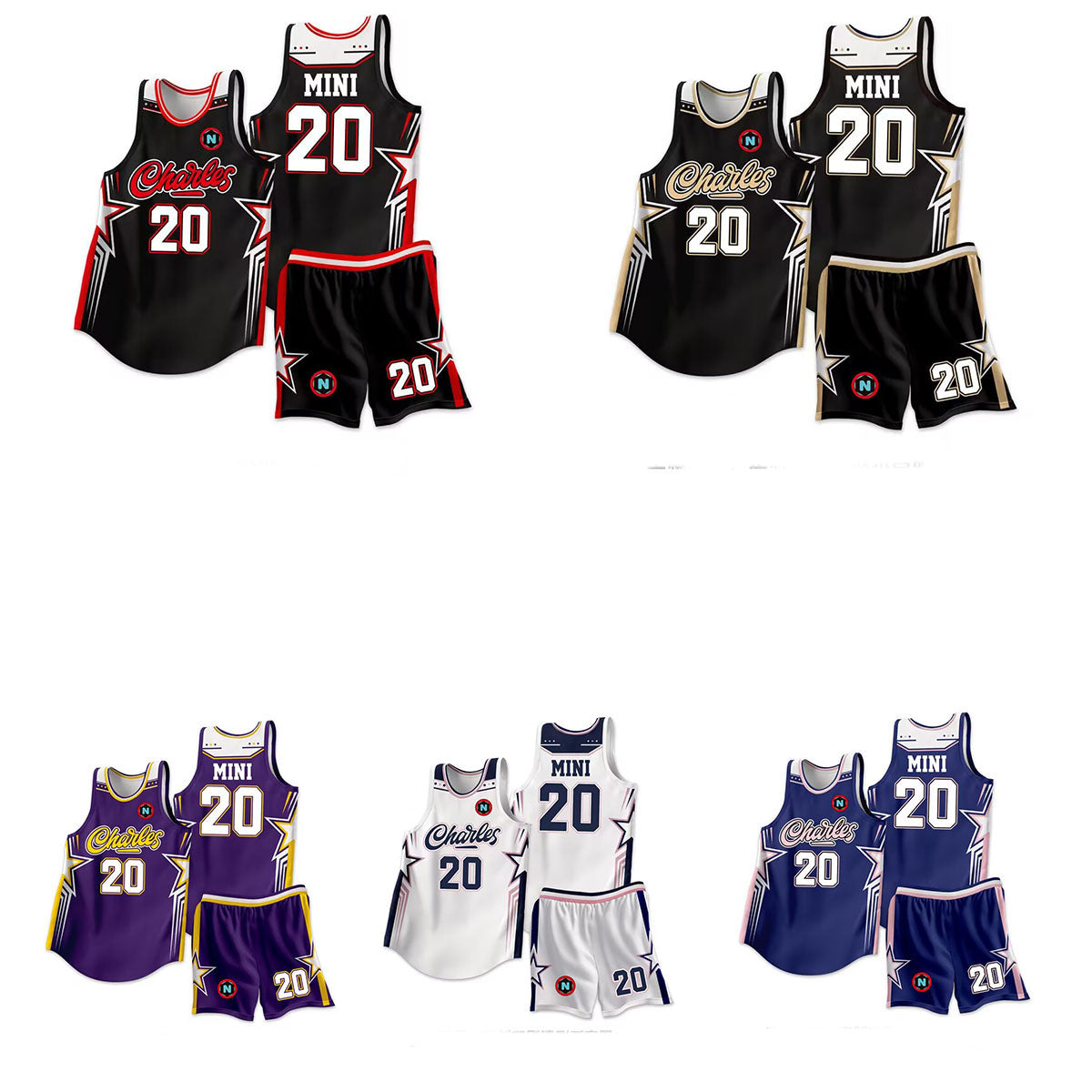 Ensemble 2 pièces maillot de basket-ball 