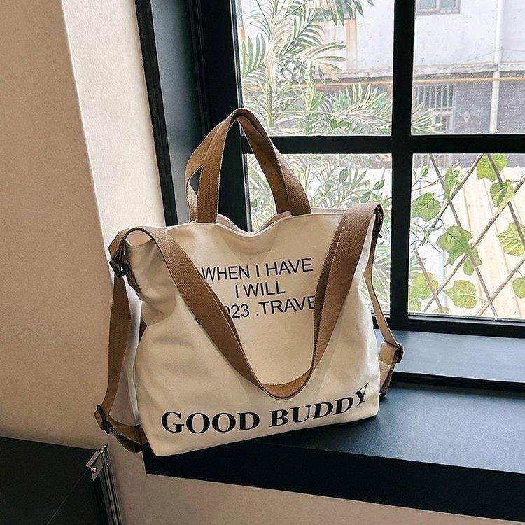 Canvas Backpack Hand Bag And Shoulder Bag