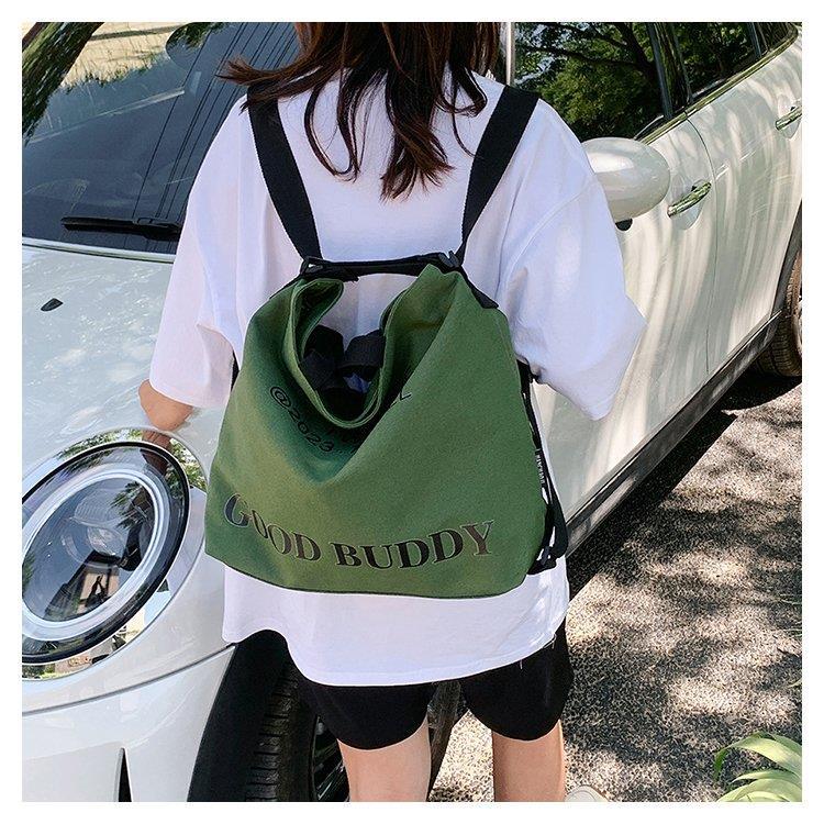 Canvas Backpack Hand Bag And Shoulder Bag
