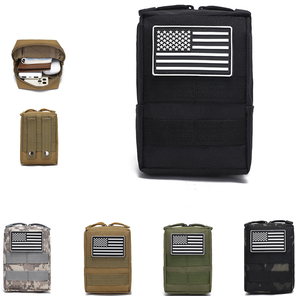 Mini sac Molle étanche avec étiquette Velcro 