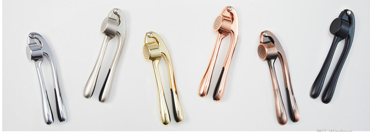 Hachoir à ail en métal avec éplucheur et brosse 