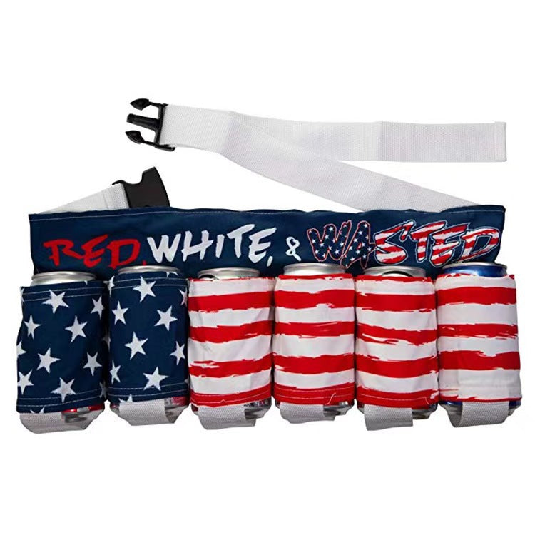 6pcs Can Holder Waist Fanny Pack Belt