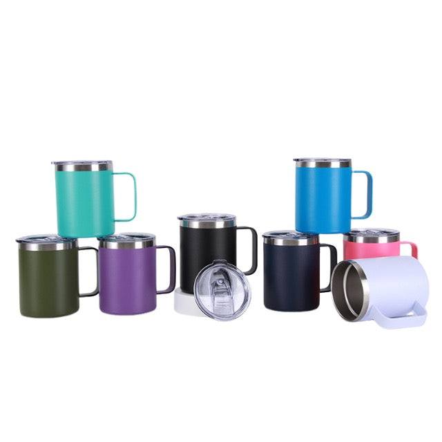 Coffret cadeau en papier avec ruban en raphia et 2 tasses d'une capacité de 320 ml 