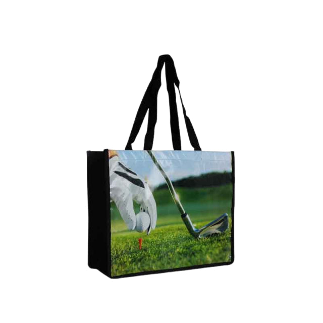 Sac fourre-tout à soufflet bicolore non tissé, impression par sublimation 4c 