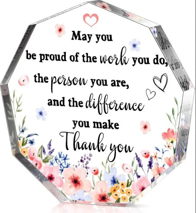 Full Color Print Polygonal Decor Plaque